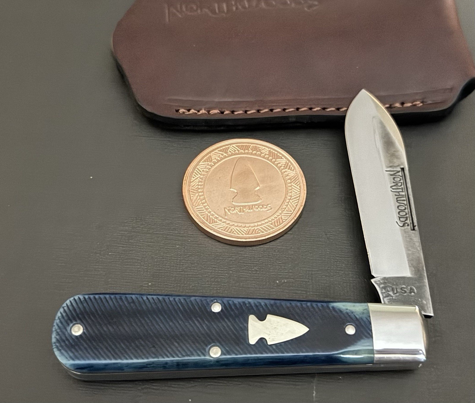 🔥86 NORTHWOODS GEC GREAT EASTERN CUTLERY Blue Saw Cut Bone Heritage Jack Knife