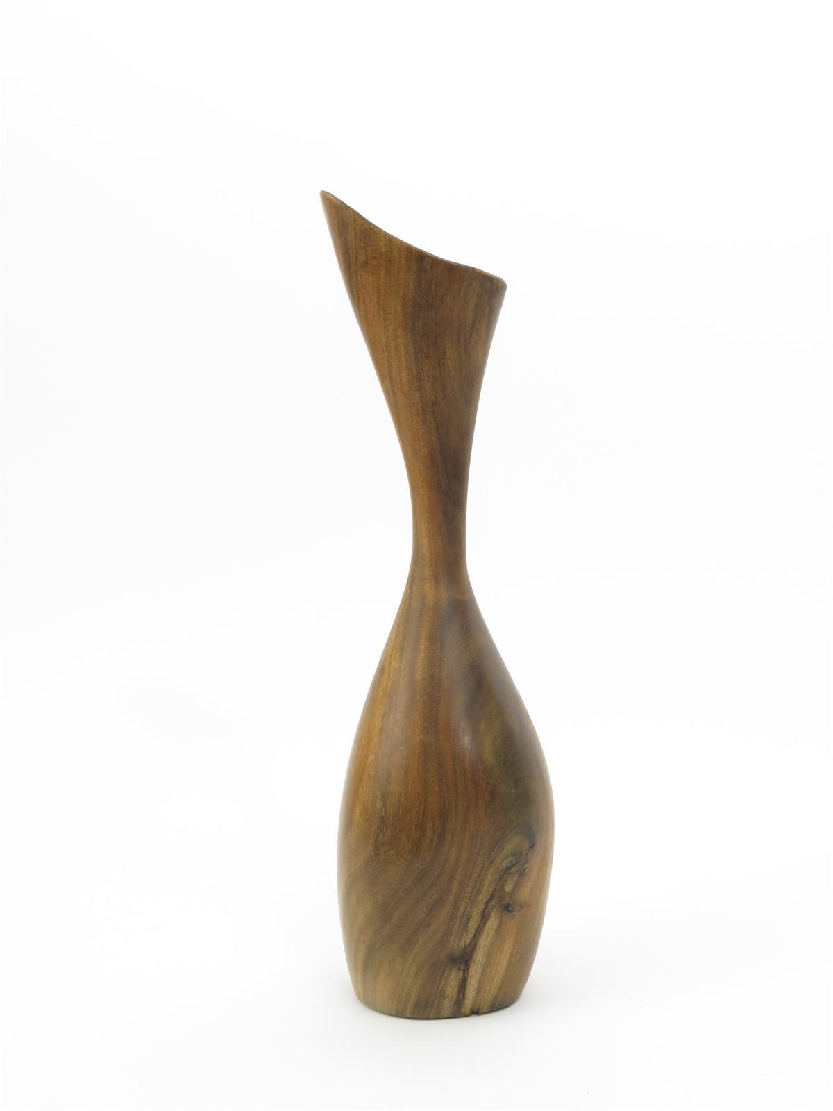 Dan DeLuz Signed Hau Wood Vase Traditional Hawaiian Hand Carved 10.75\ Dan DeLuz Signed Hau Wood Vase Traditional Hawaiian Hand Carved 10.75\