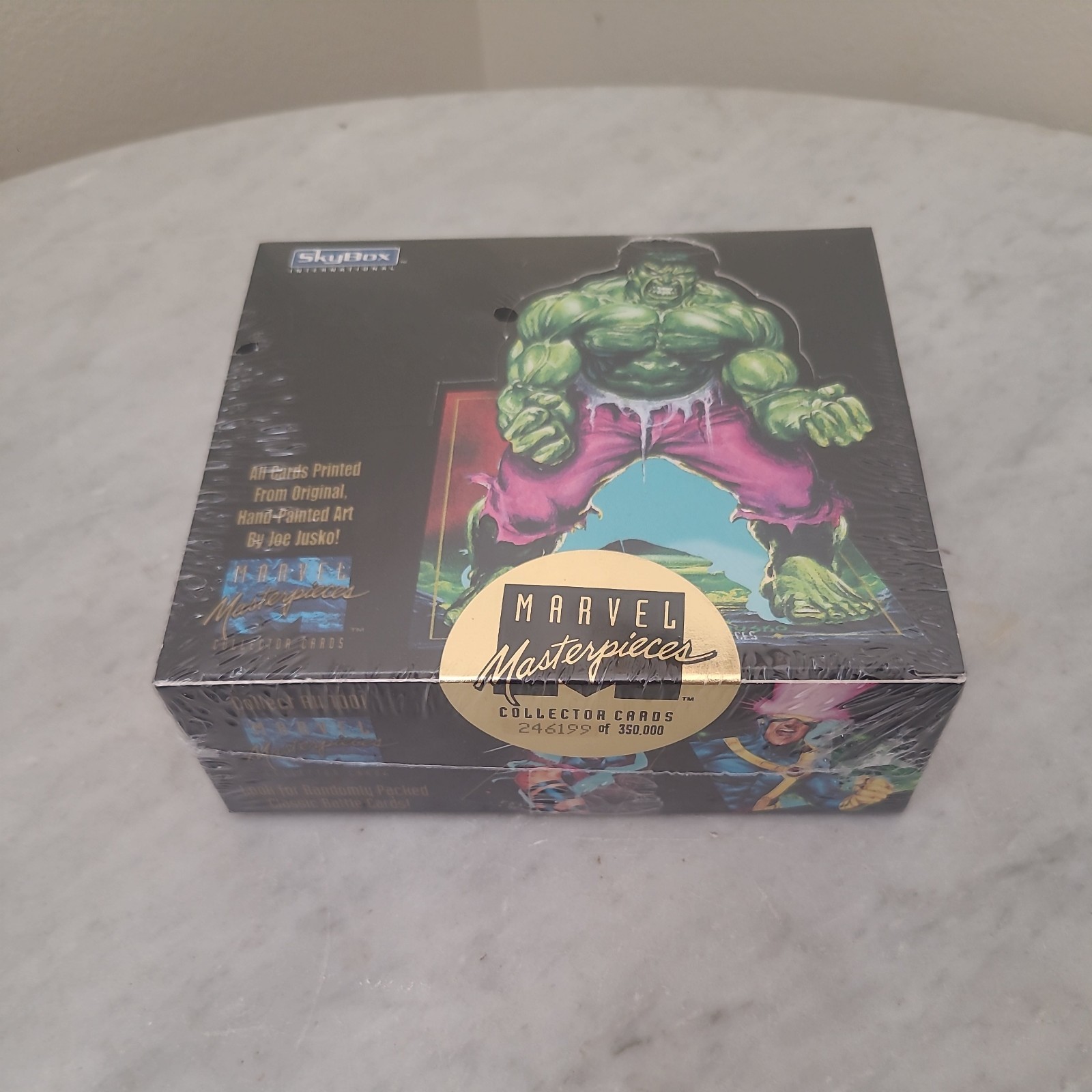 1992 SkyBox Marvel Masterpieces Sealed Box 36 Packs High Serial Premium Storage 1992 SkyBox Marvel Masterpieces Sealed Box 36 Packs High Serial Premium Storage