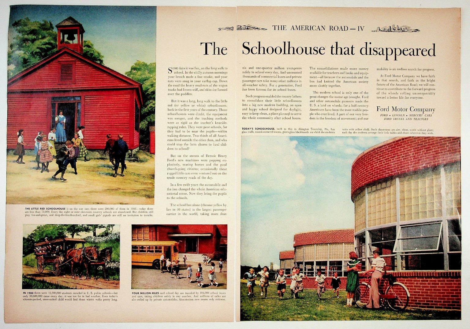 Vintage Ford Ad: Schoolhouse That Disappeared, Abington, PA Education History Vintage Ford Ad: Schoolhouse That Disappeared, Abington, PA Education History