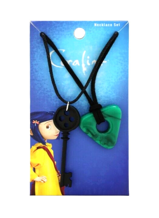 Coraline Key & Seeing Stone Necklace Set of 2 Licensed Laika Brand New w/Tag