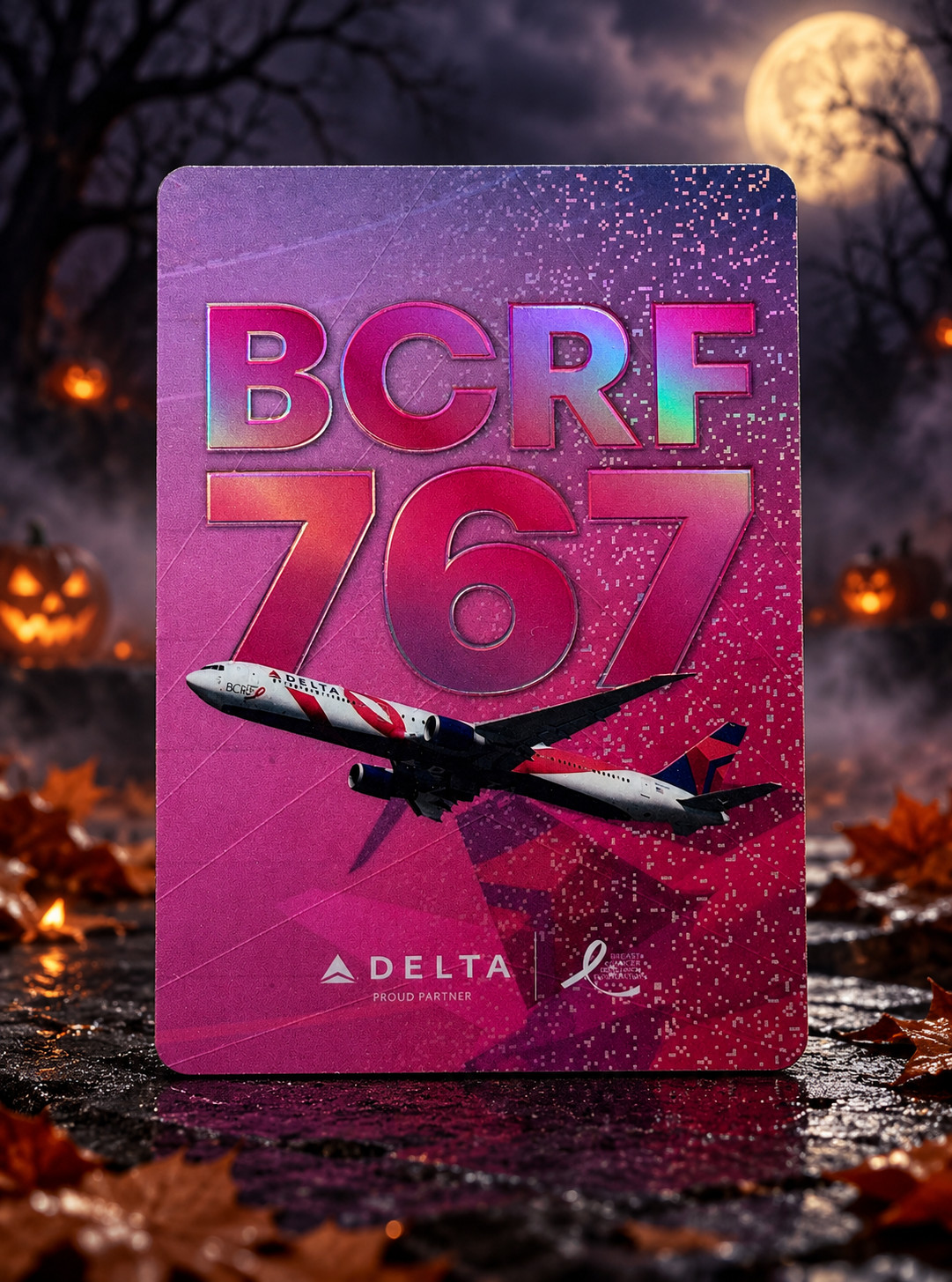 NEW HOT 2026 Delta Air Lines BCRF Card #80 Limited Edition Pink Boeing 767-400ER