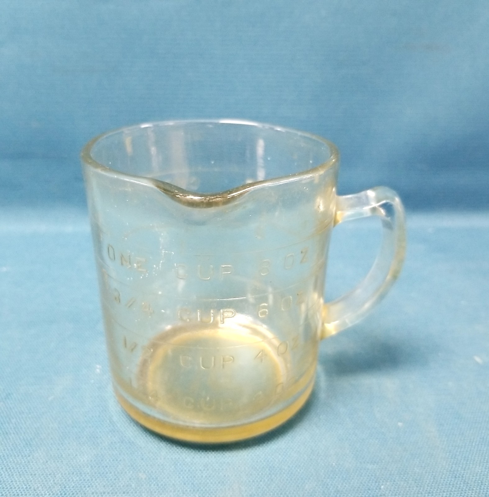 Vtg Fire King USA Oven Glass 8oz Measuring Cup W/Pour Lip - 1 Cup