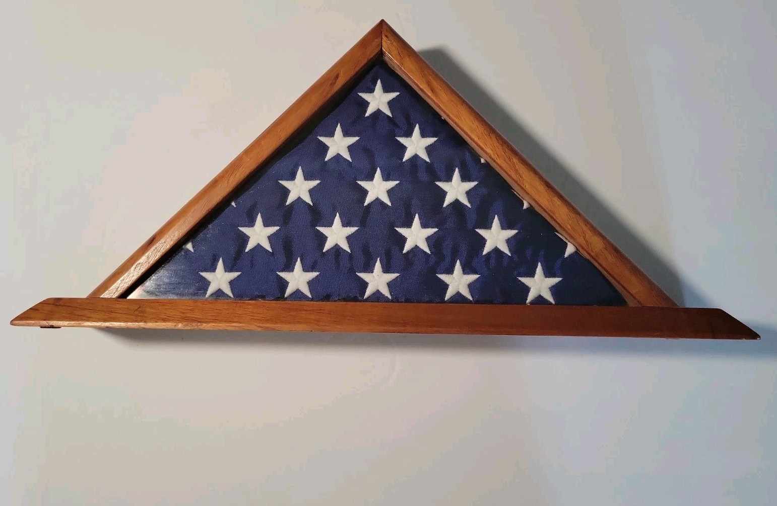 USS Arizona Memorial Flown Flag Dec 7 1991 Pearl Harbor 50th Anniv Koa Wood Box