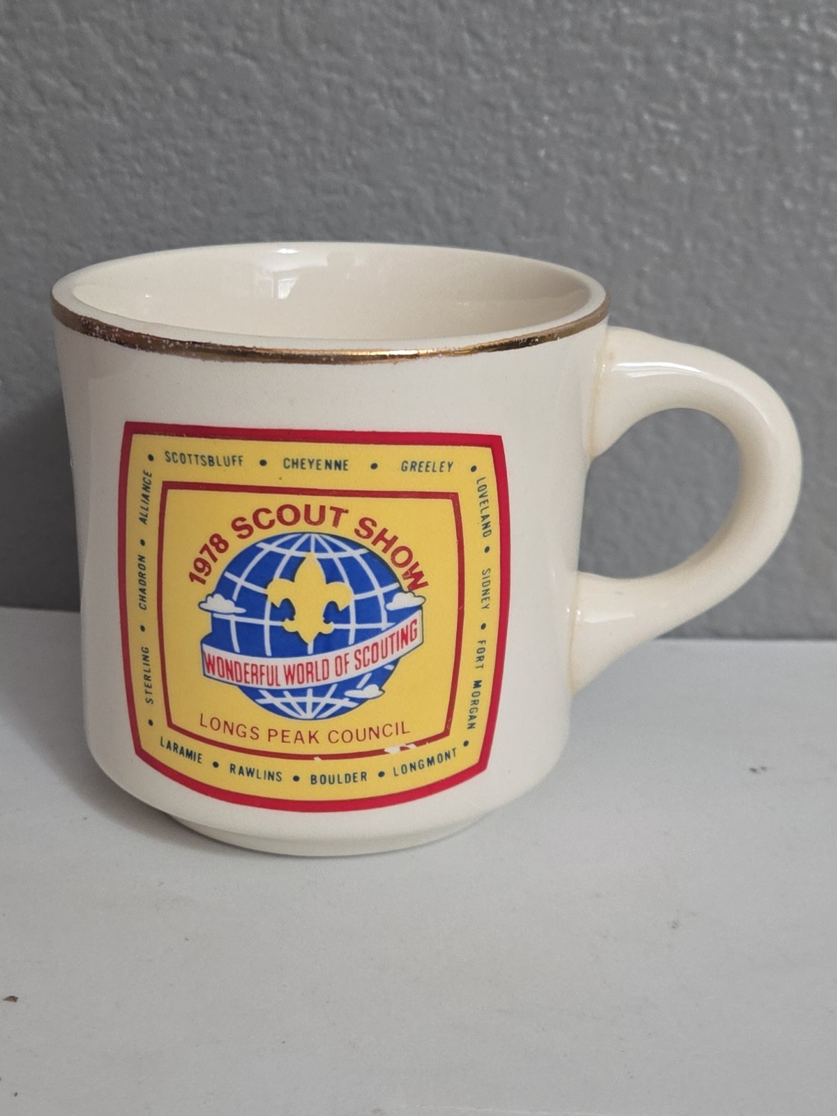 Vintage 1976 Boy Scout Coffee Mug Longs Peak Council Made In USA  Boulder