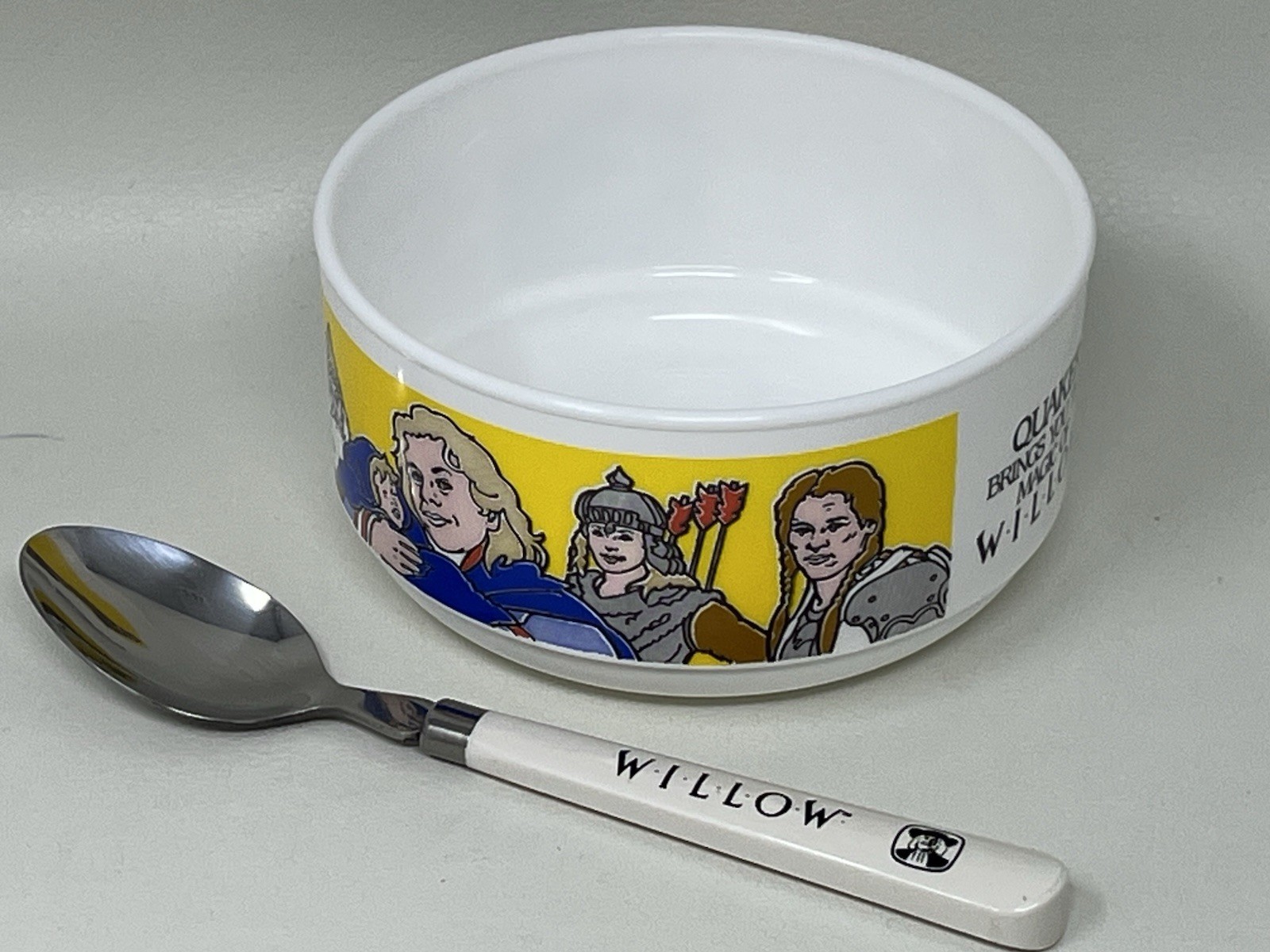 VTG UNUSED 1988 Quaker Oats Magic of Willow Plastic Cereal Bowl Spoon Lucasfilms