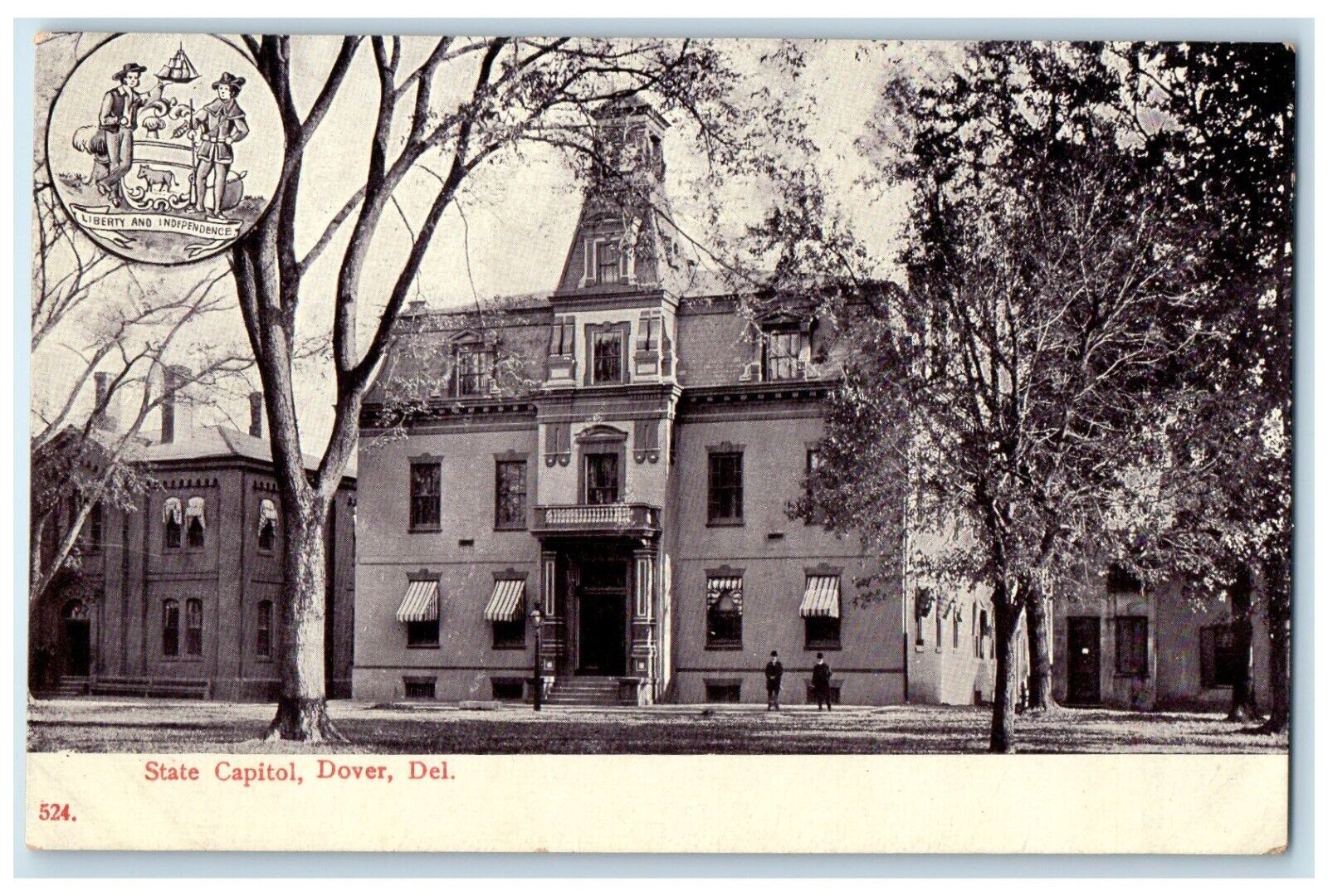 c1910 State Capitol Exterior Building Dover Delaware DE Vintage Antique Postcard