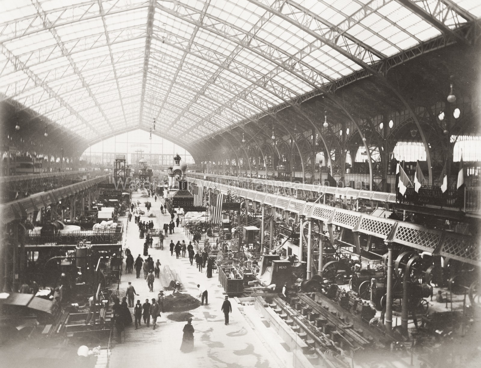 Paris Galerie des Machines Exposition Universelle Industrial Vtg. Photo 20thC.