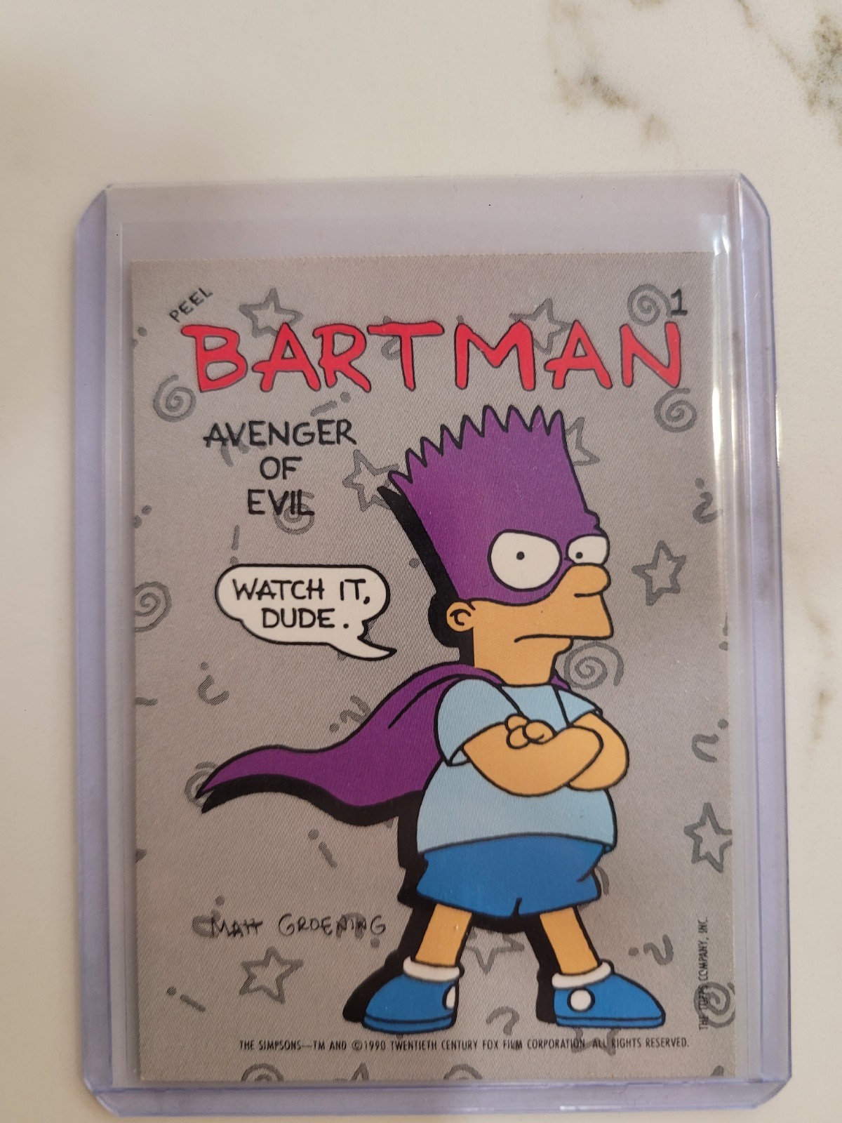 1990 Topps The Simpsons Sticker Card Near complete sticker Set of 22 -  Bartman