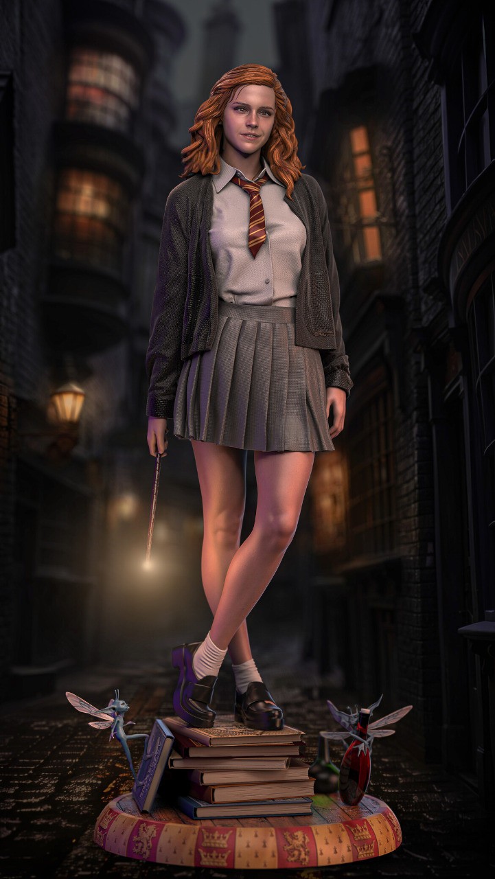 Painted Hermione Granger Emma Watson Statue 1/4 Figure
