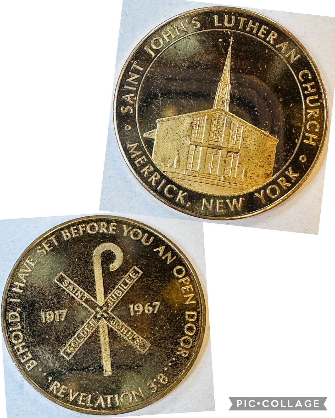 Saint John’s Lutheran Church Merrick, New York 1917-1967 Golden Jubilee Medal 