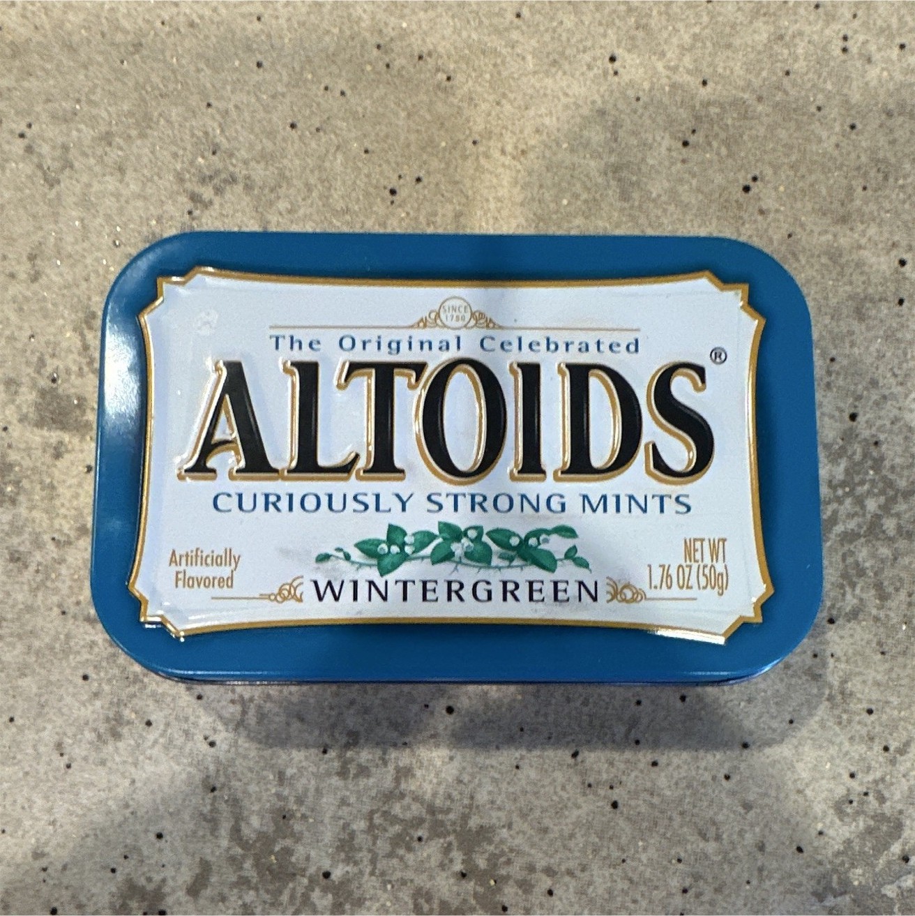 Altoids Curiously Strong Wintergreen Advertising Tin (Empty) 2010