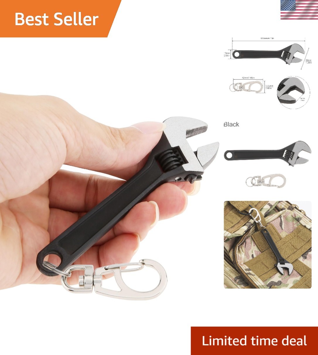 Mini Wrench Tool Keychain, Spanner Keyring Pendant, Keychain Creative Mini...