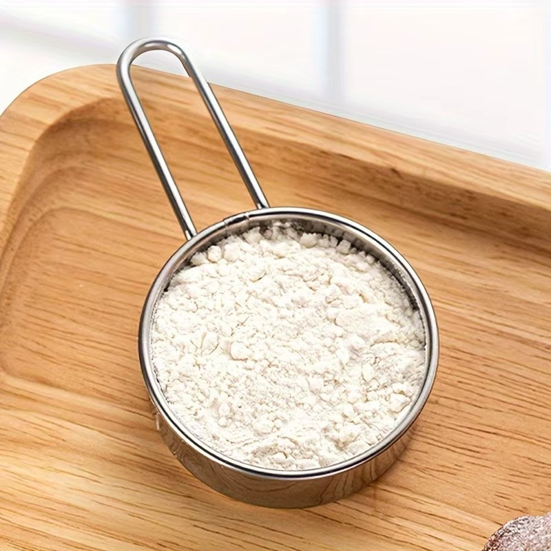 Stainless Steel Flour Sifter Cup Fine Mesh Baking Sieve for Flour Sugar