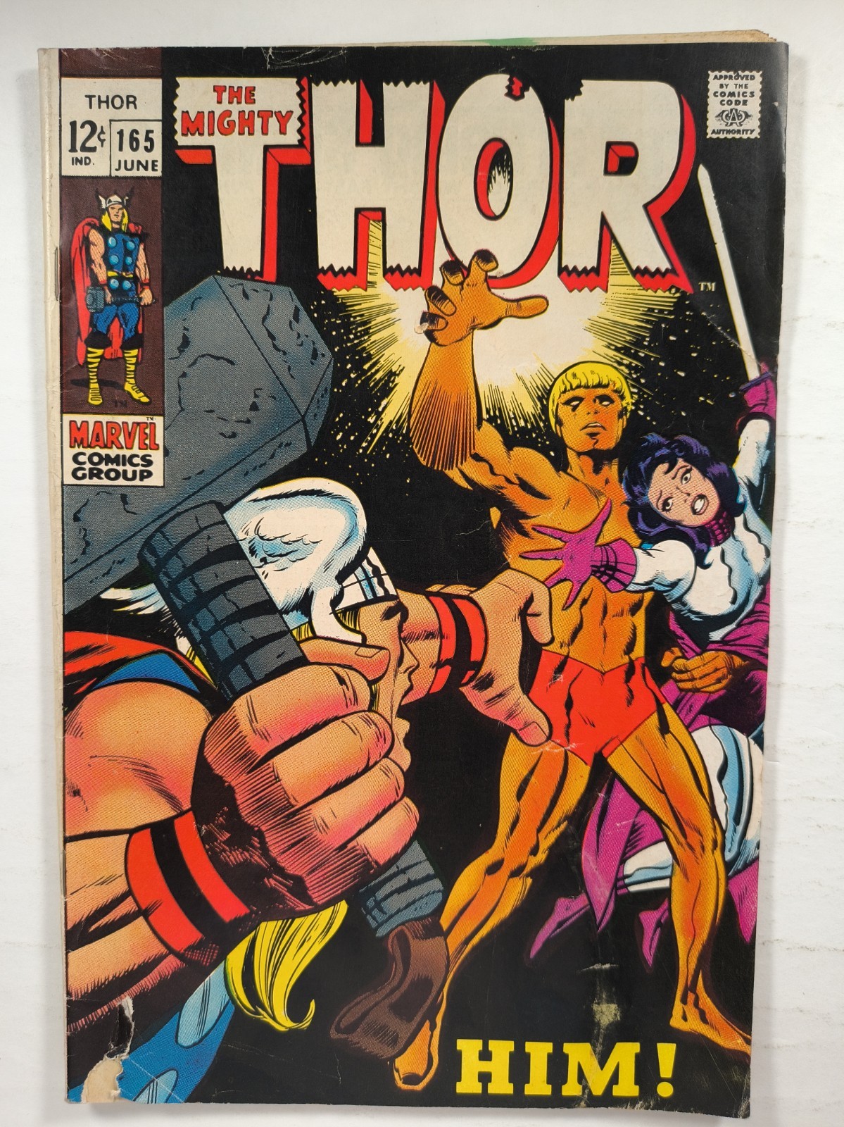 Thor #165 GD/VG Marvel 1969 1st Full HIM/Adam Warlock Stan Lee Jack Kirby Key 🔑