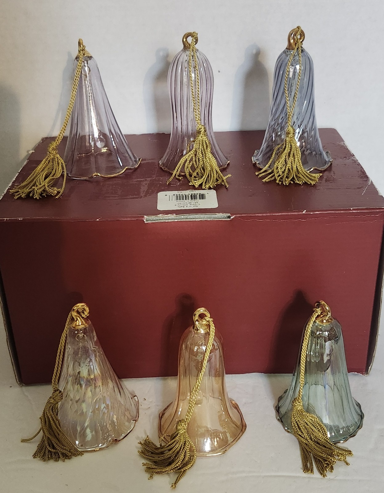 Lenox Crystal Bell Ornaments Set Of 6