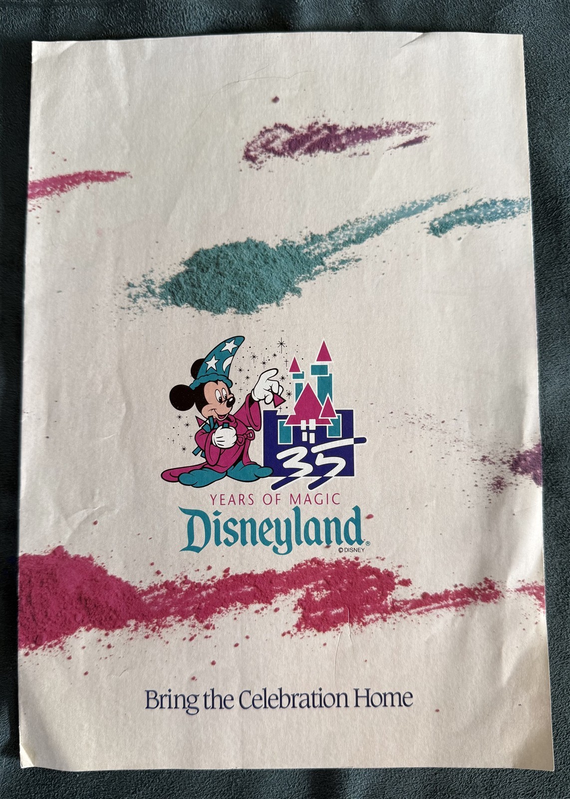 Disneyland 35 YEARS OF MAGIC Merchandise Order Form 1990