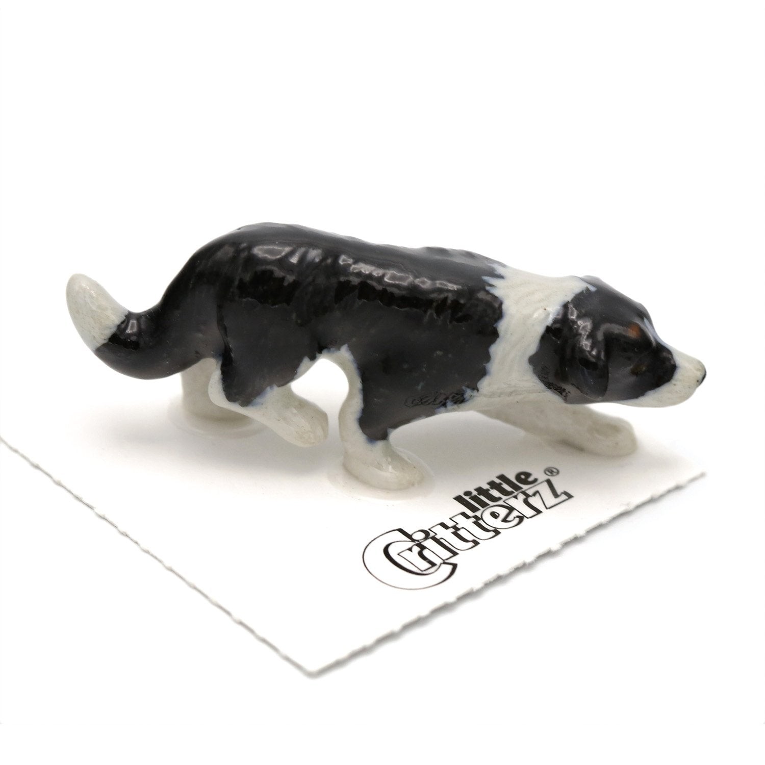 Little Critterz Black Dog Border Collie 