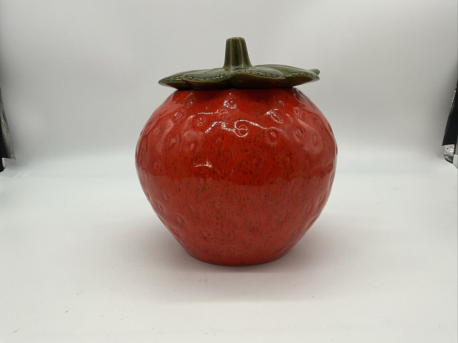 VTG Ceramic Strawberry Cookie Jar