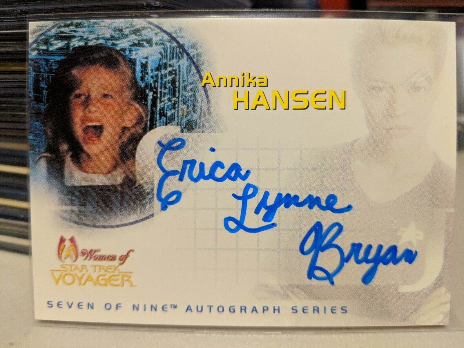 Women Of Star Trek Voyager Erica Lynne Bryan SA3 Autograph Card as Annika Hansen