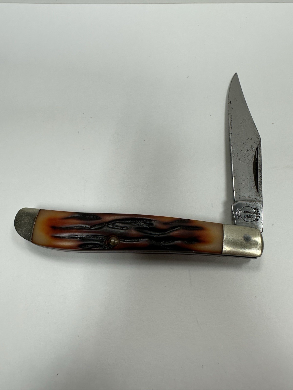 Vintage Pocket Knife Remington UMC Jigged Bone Handle Single Blade Knife