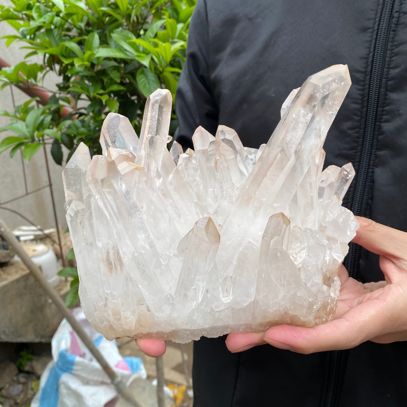 5.3lb Natural Clear White Quartz Crystal Cluster Rough Healing Specimen