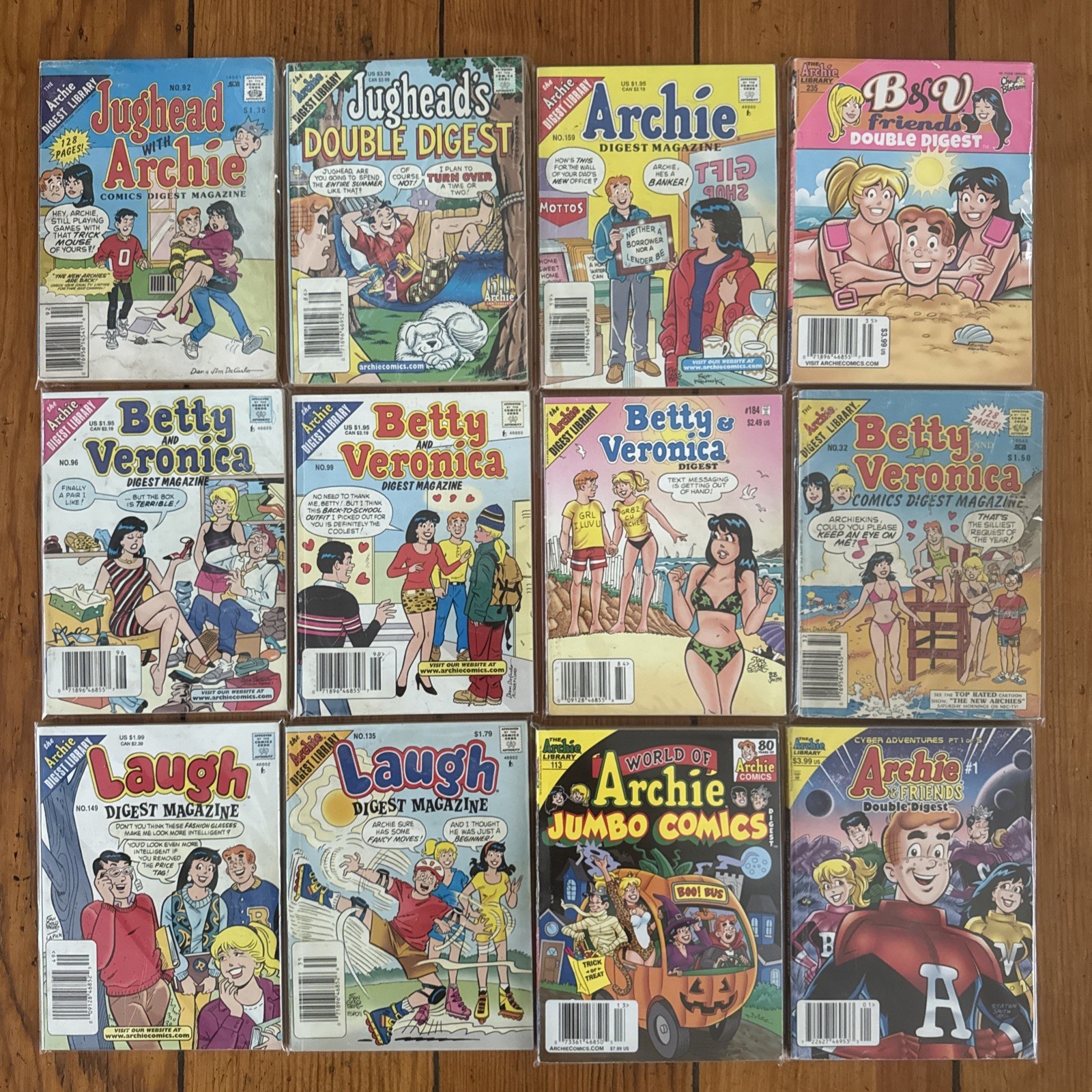 Archie Comics Digest (Betty & Veronica , Laugh , Jughead) Lot of 12