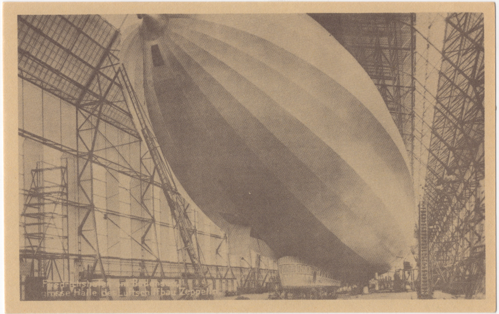 Vintage Zeppelin Airship Hangar Postcard Friedrichshafen Germany Unposted Vintage Zeppelin Airship Hangar Postcard Friedrichshafen Germany Unposted
