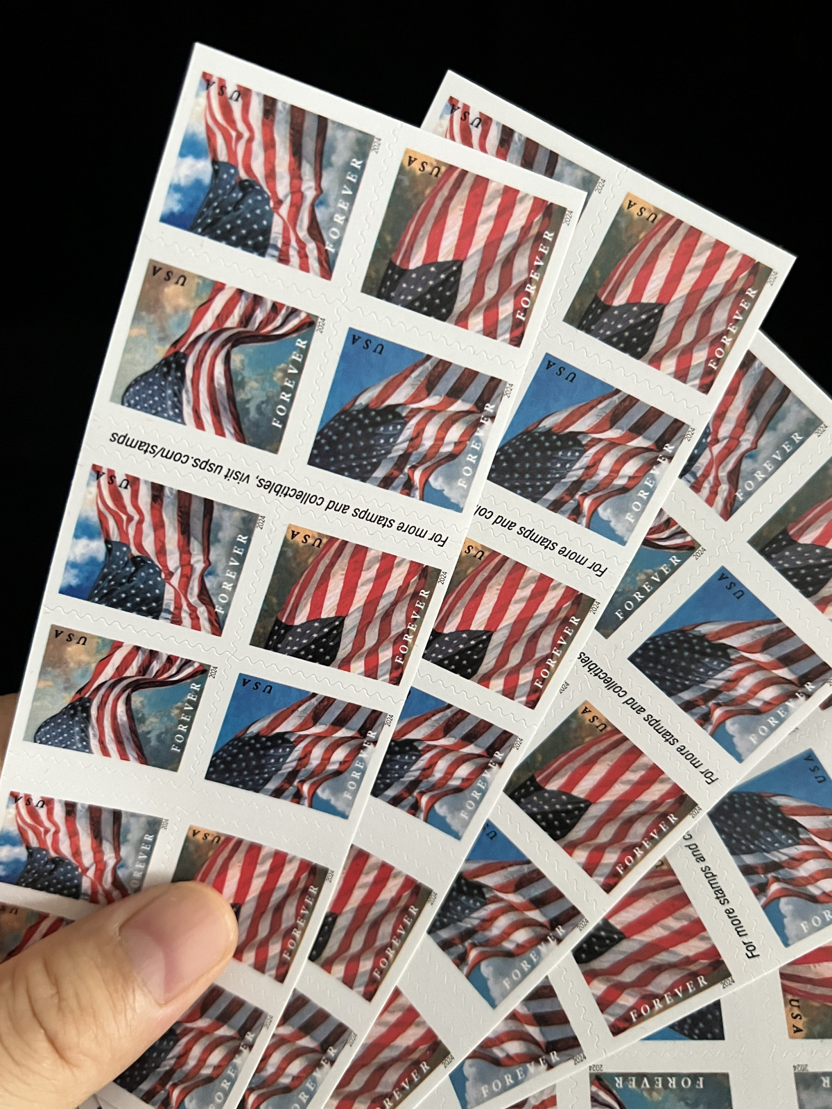 #5844 US Flag 2024 Forever 5 Sheets 100pcs VF MNH