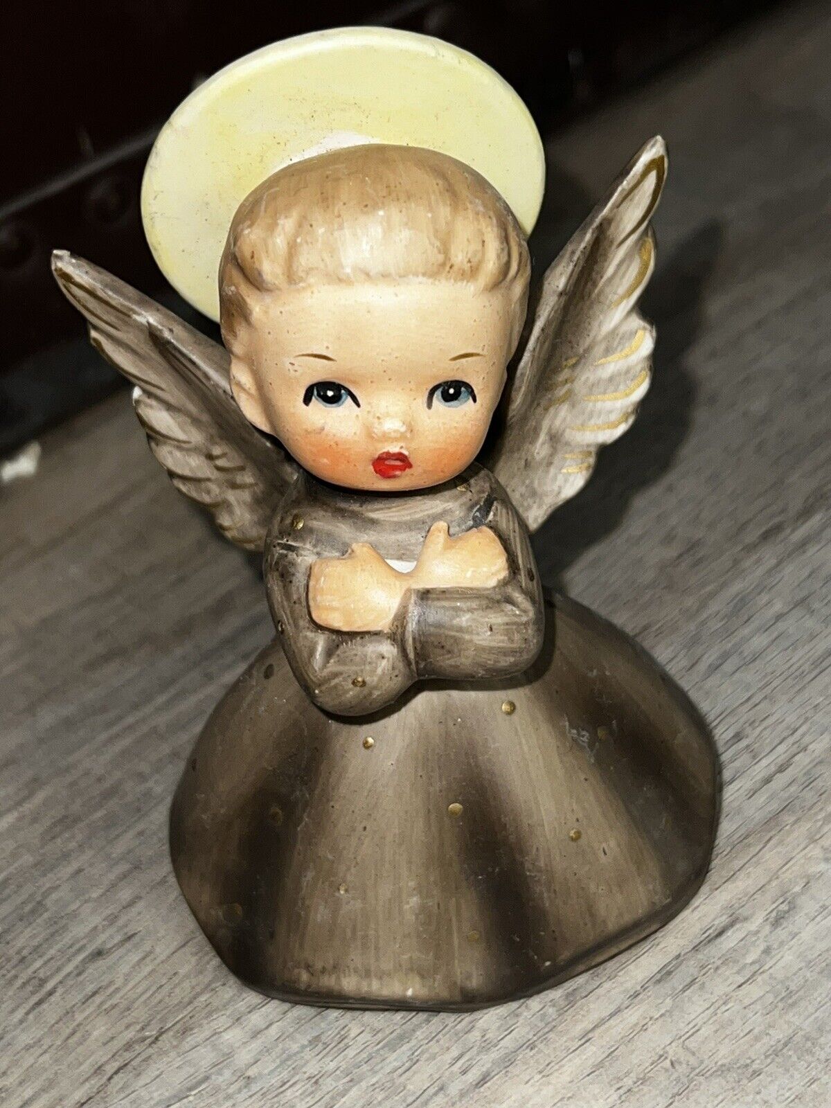 Vintage Napco Ware Angel Figurine Halo R3258 Mid Century 4.5\