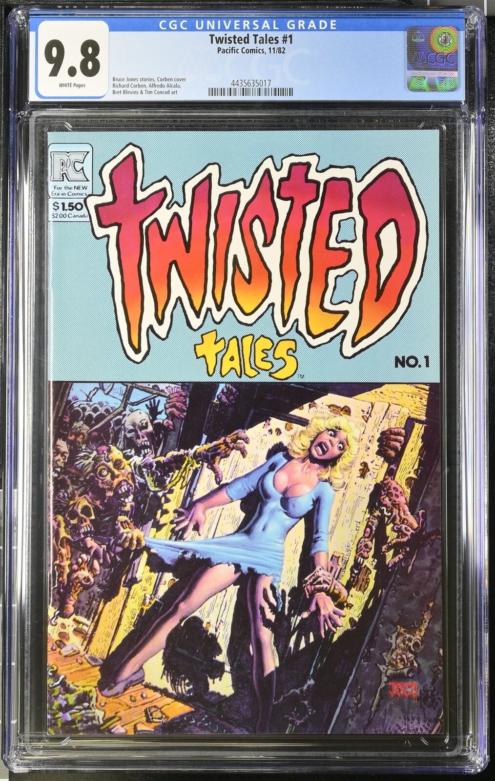 Twisted Tales (1982) #1 CGC NM/M 9.8 White Pages Classic Zombie Horror Cover