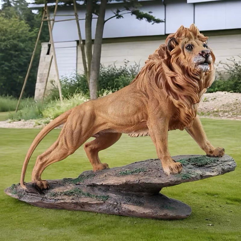 Majestic Lion Statue - Lion King Standing On The Cliff Majestic Lion Statue - Lion King Standing On The Cliff