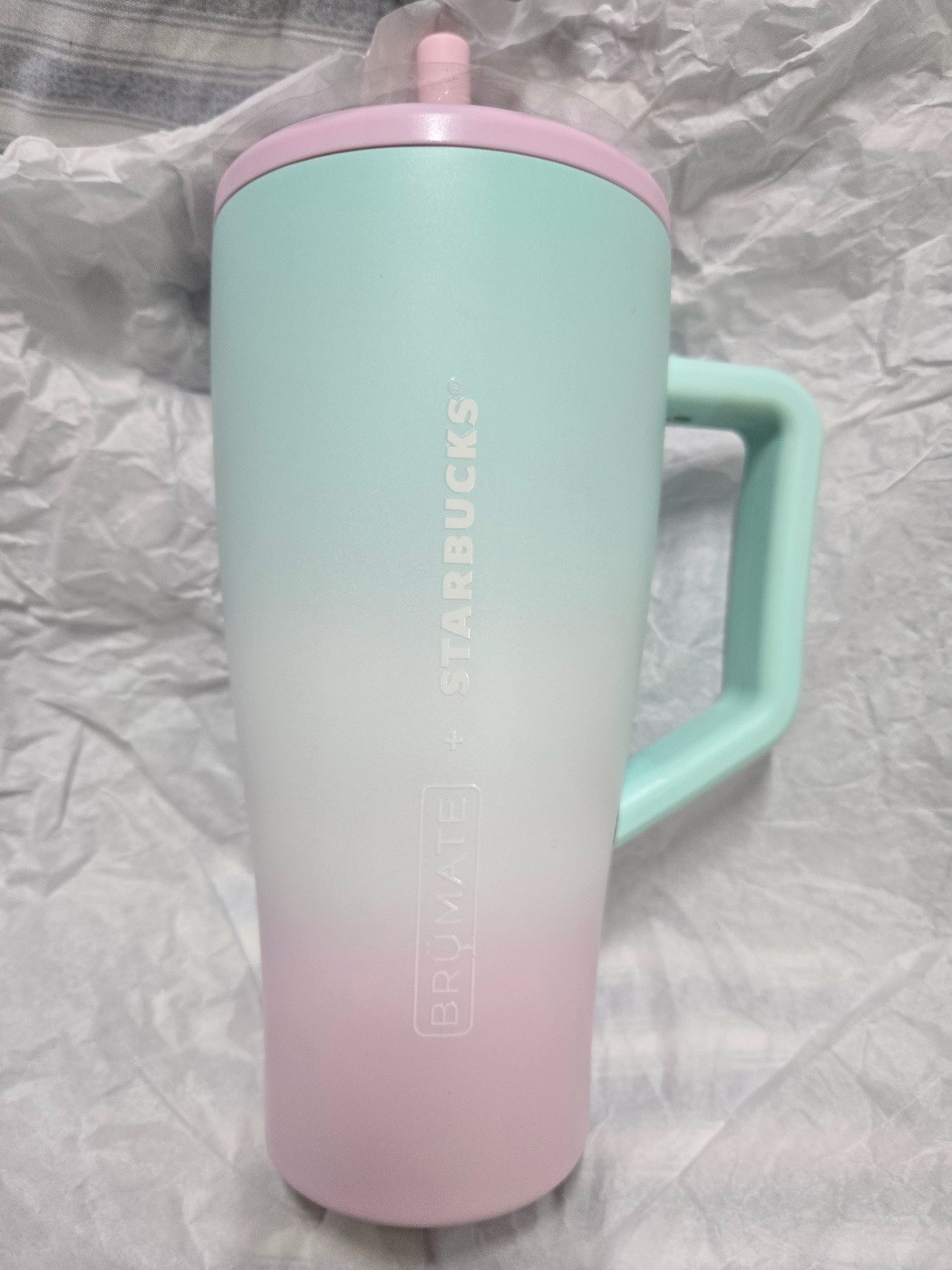 Starbucks x BrüMate Stainless Tumbler 887ml Mint Pink Gradient Korea Release
