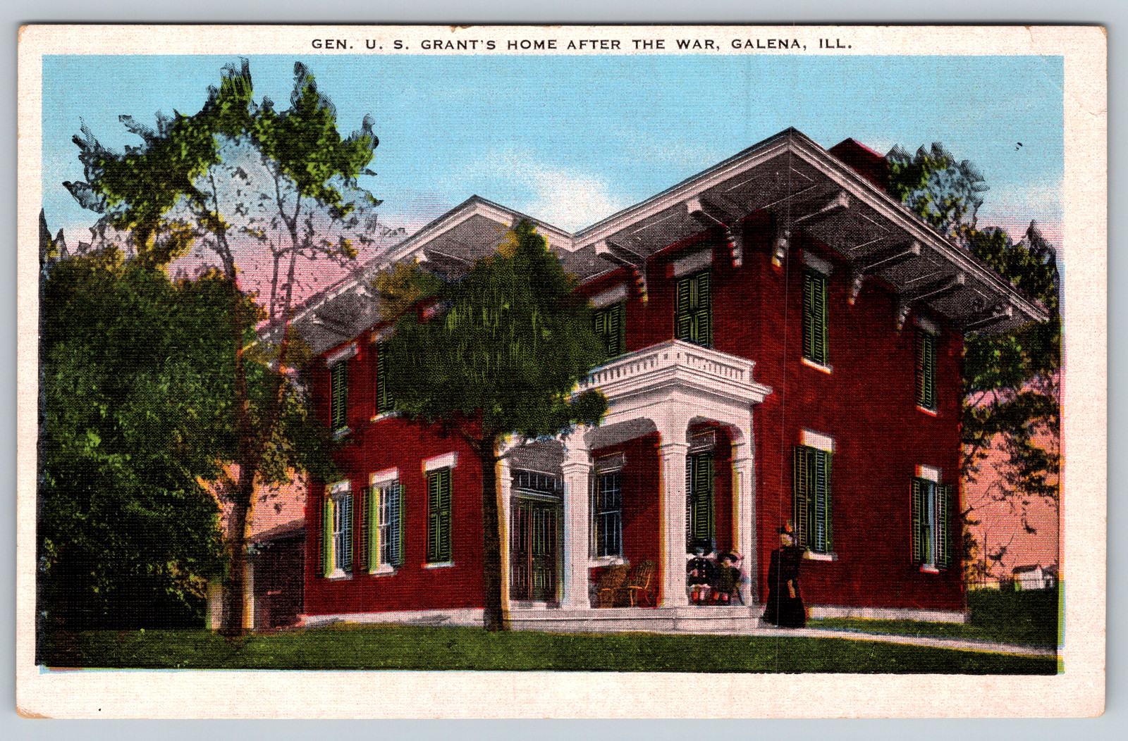 c1930s General US Grant\'s Home Galena Illinois After War Vintage Postcard