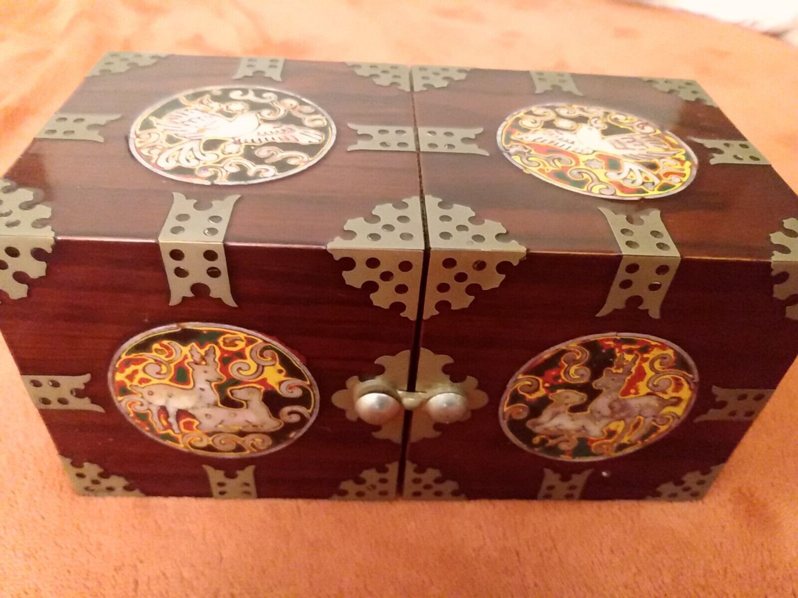 vintage asian jewelry box