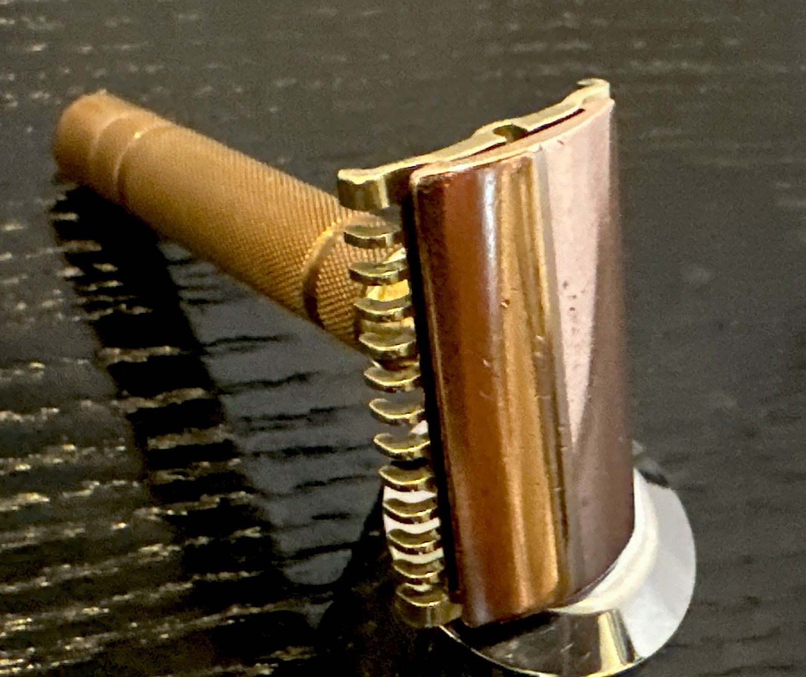 Vintage Gillette New Long Comb Safety Razor/Fat Common Bar Handle**
