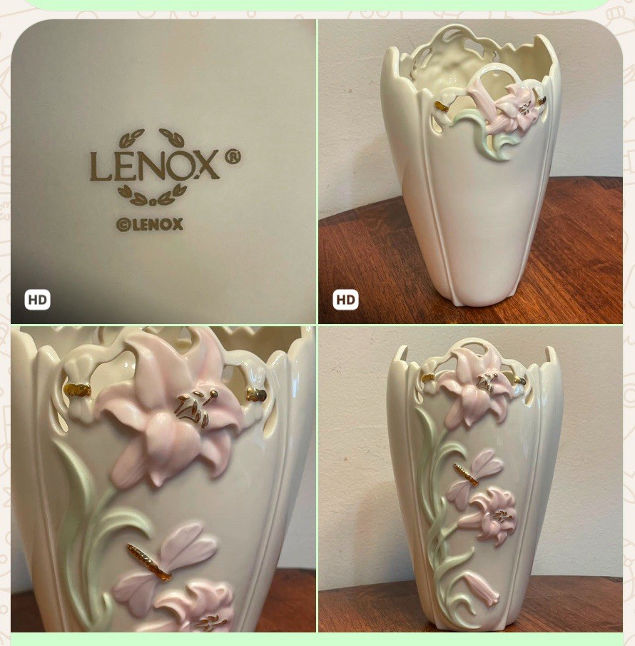 Vintage Lenox Lily and Dragonfly 9