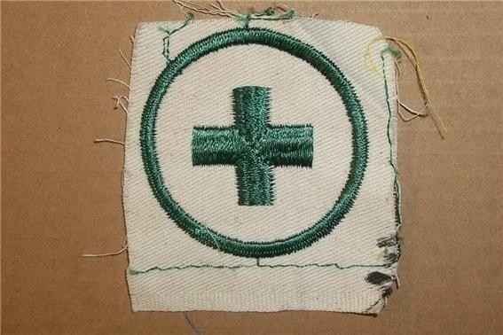 ORIG VINTAGE GREEN CROSS SAFETY NSC UNIFORM SHIRT EMBROIDERED EMBLEM PATCH ~ NOS