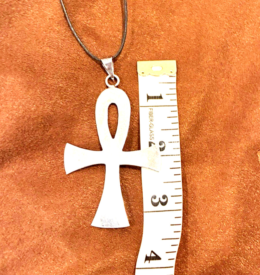 VINTAGE STERLING SILVER LARGE ANKH PENDANT VINTAGE STERLING SILVER LARGE ANKH PENDANT
