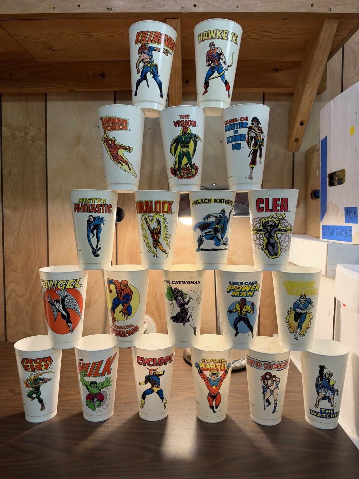 Vintage 1973 - 1975 7-Eleven Marvel Superhero  Slurpee Cups lot of 20