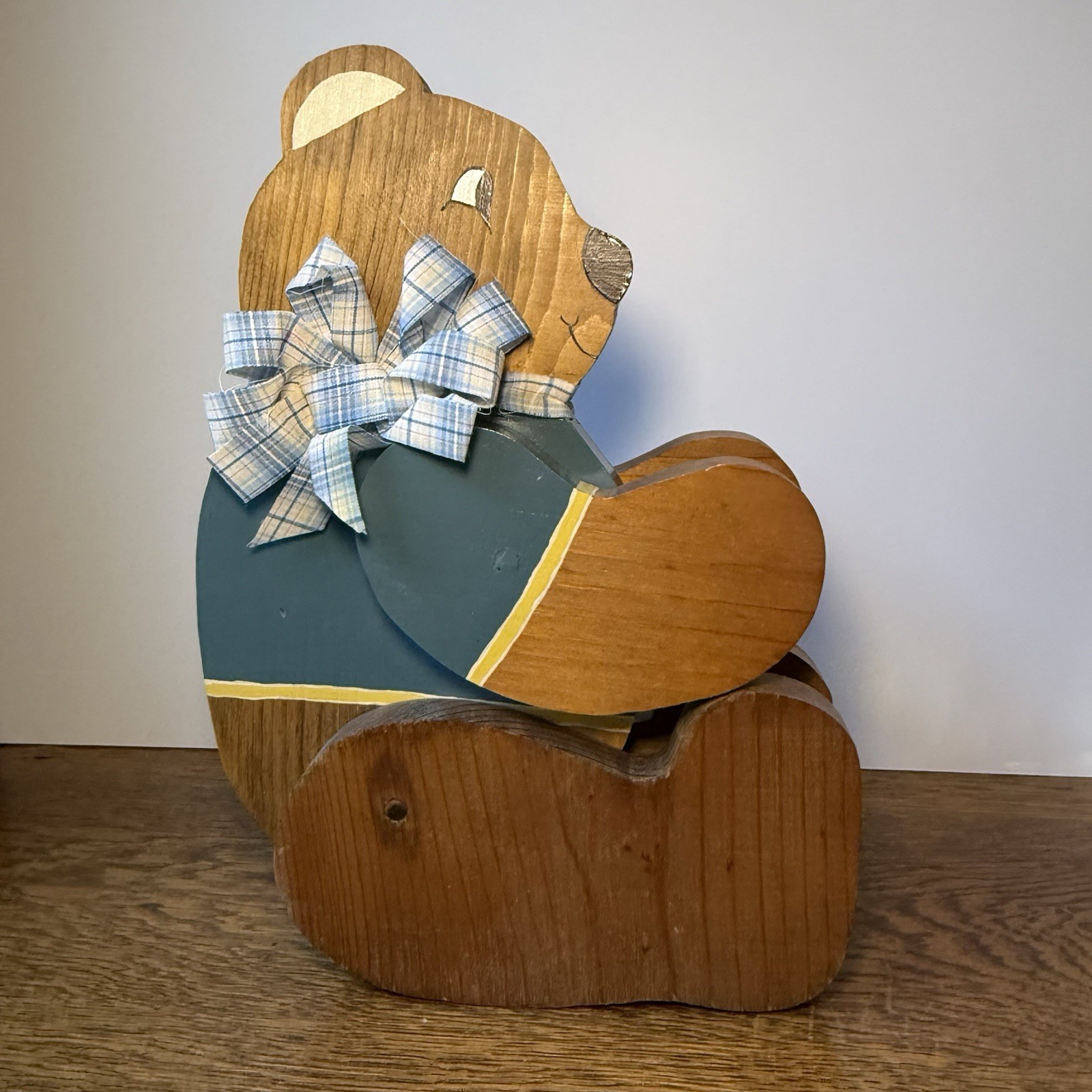 Vintage Hand-made Wooden Bear Moveable Arms And Legs