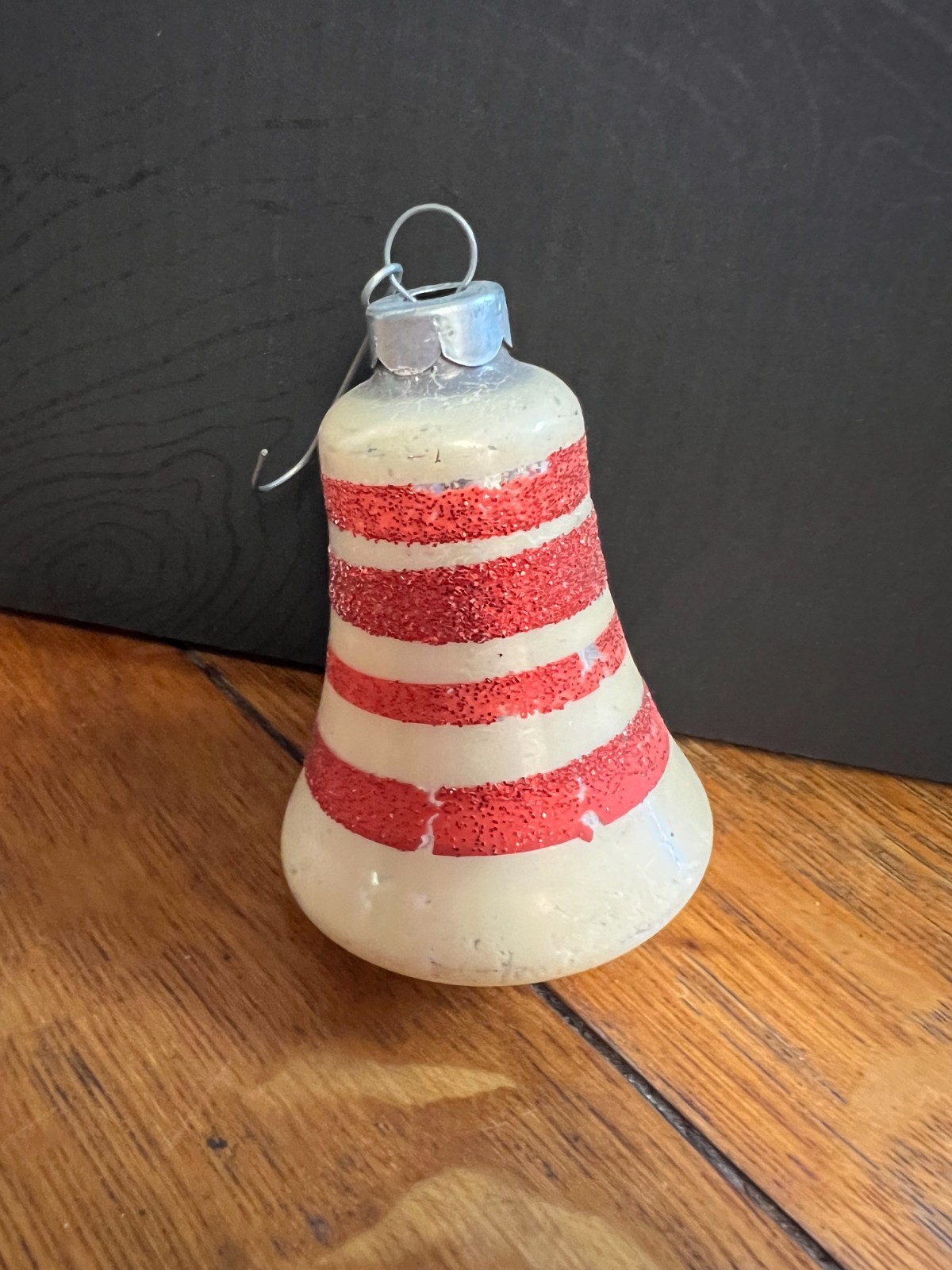 Vintage Shiny Brite Glass Christmas Ornament Bell 3\