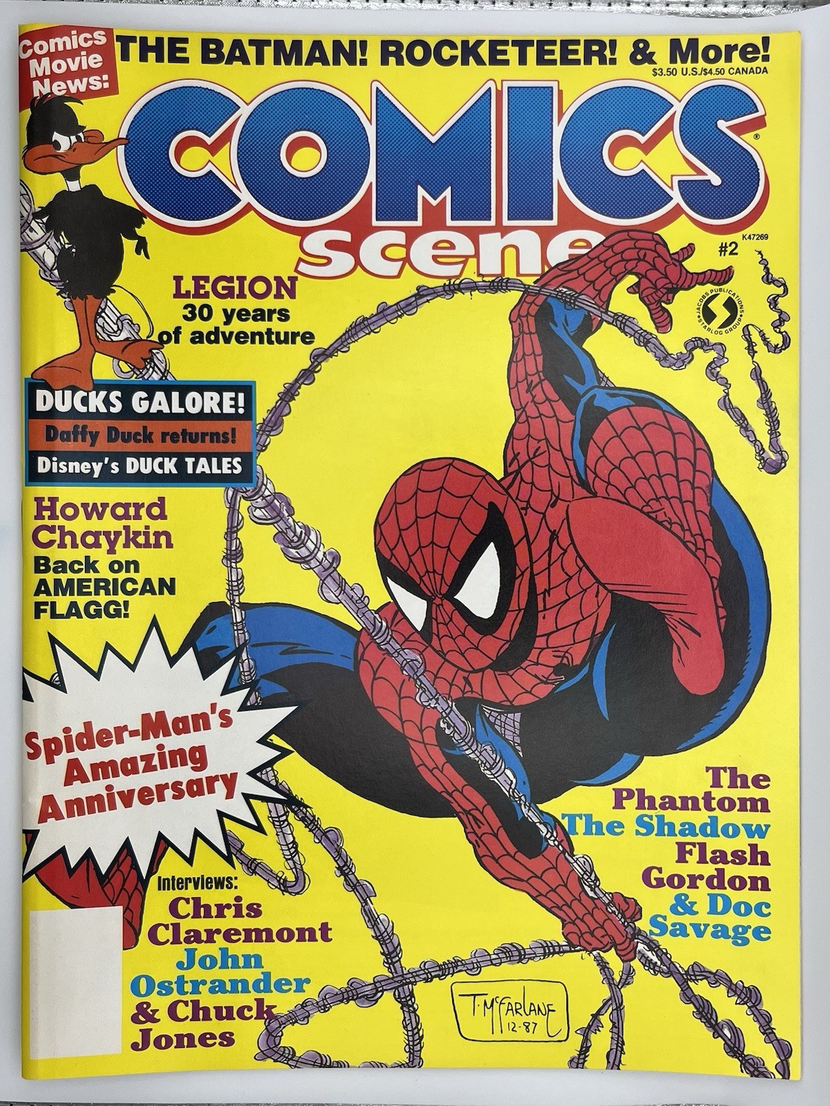 COMICS SCENE #2 (2nd Preview Appearance Of Venom) Todd McFarlane & Dave Stevens 