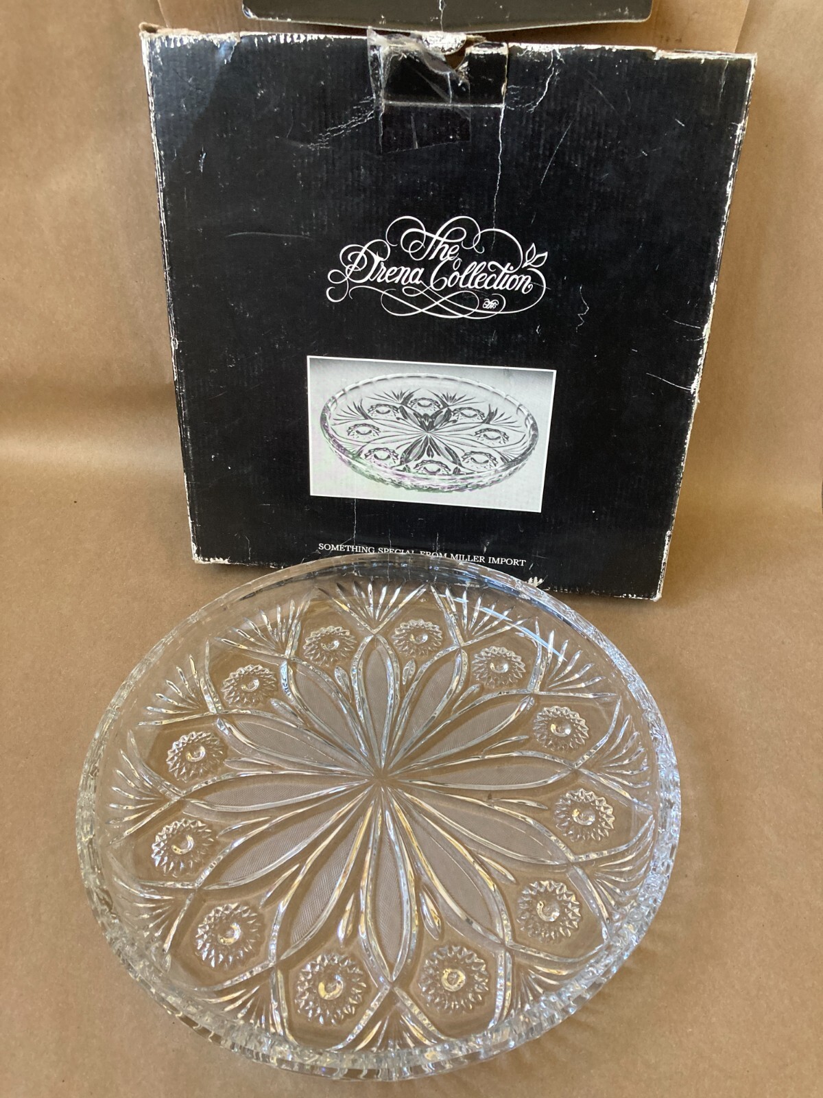 Polish Cake Plate Serving Tray The Drena Collection 24% Leaded Crystal 11\