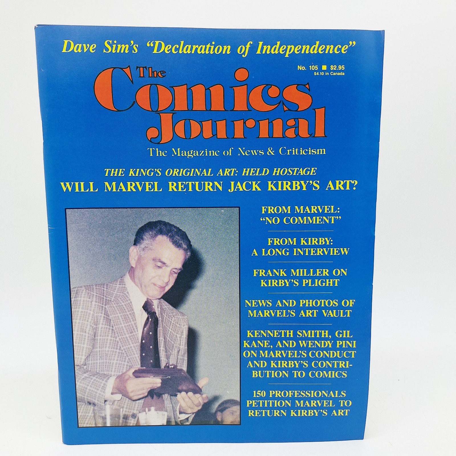 1986 Comics Journal 105 Jack Kirby Frank Miller Gil Kane Magazine News Criticism
