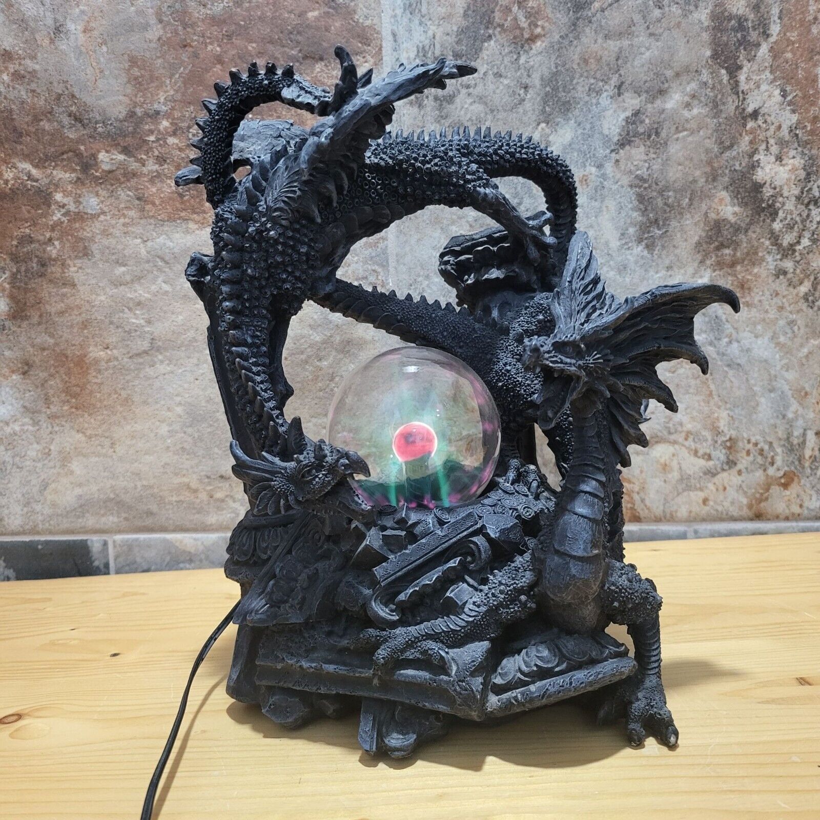 Dark Dragons of the Earth with Plasma Ball Statue