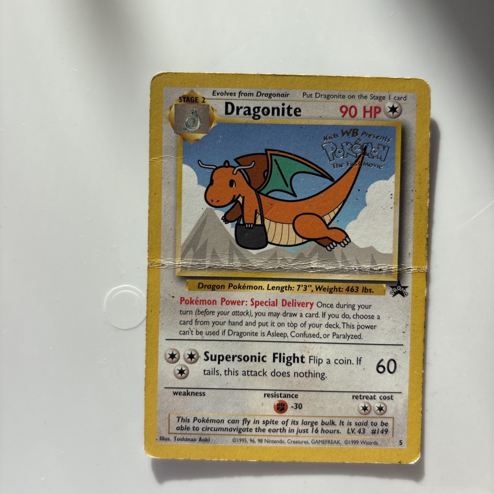 Wizards of the Coast Dragonite 5 Promo Cards 1999 Holo Promo Pokémon TCG 90HP