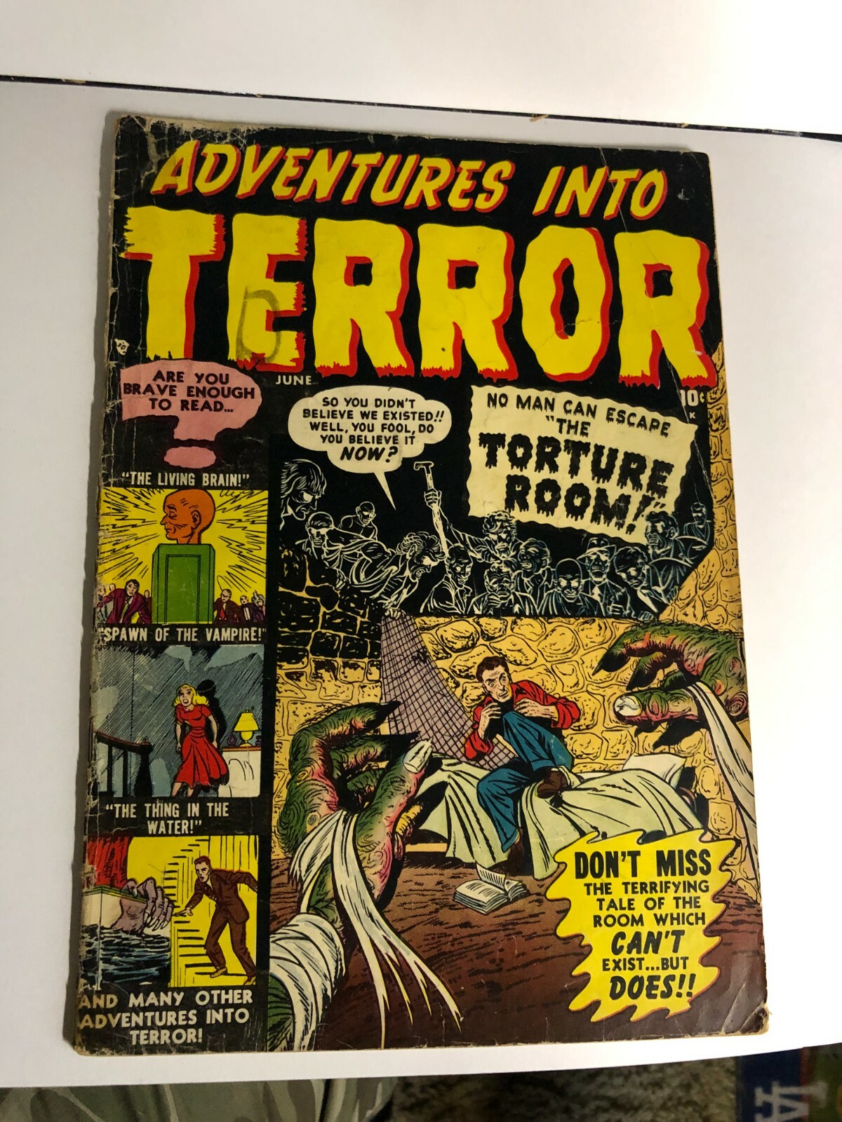 ADVENTURES INTO TERROR #4 1951 PRE-CODE HORROR TORTURE VAMPIRE GD ATLAS MARVEL