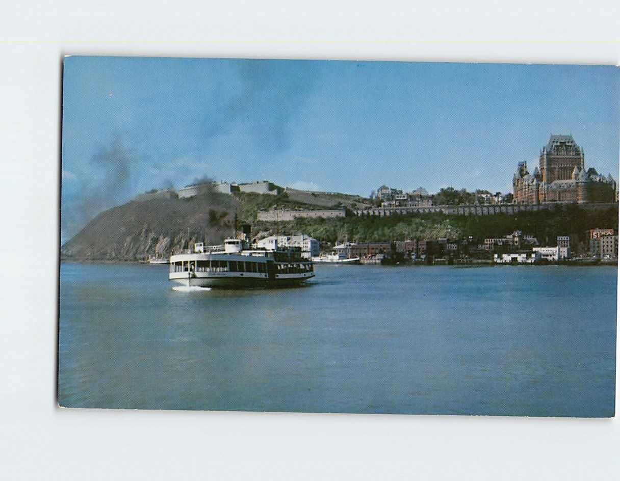 Postcard The Citadel Seen From The Ferry Boat Quebec Canada