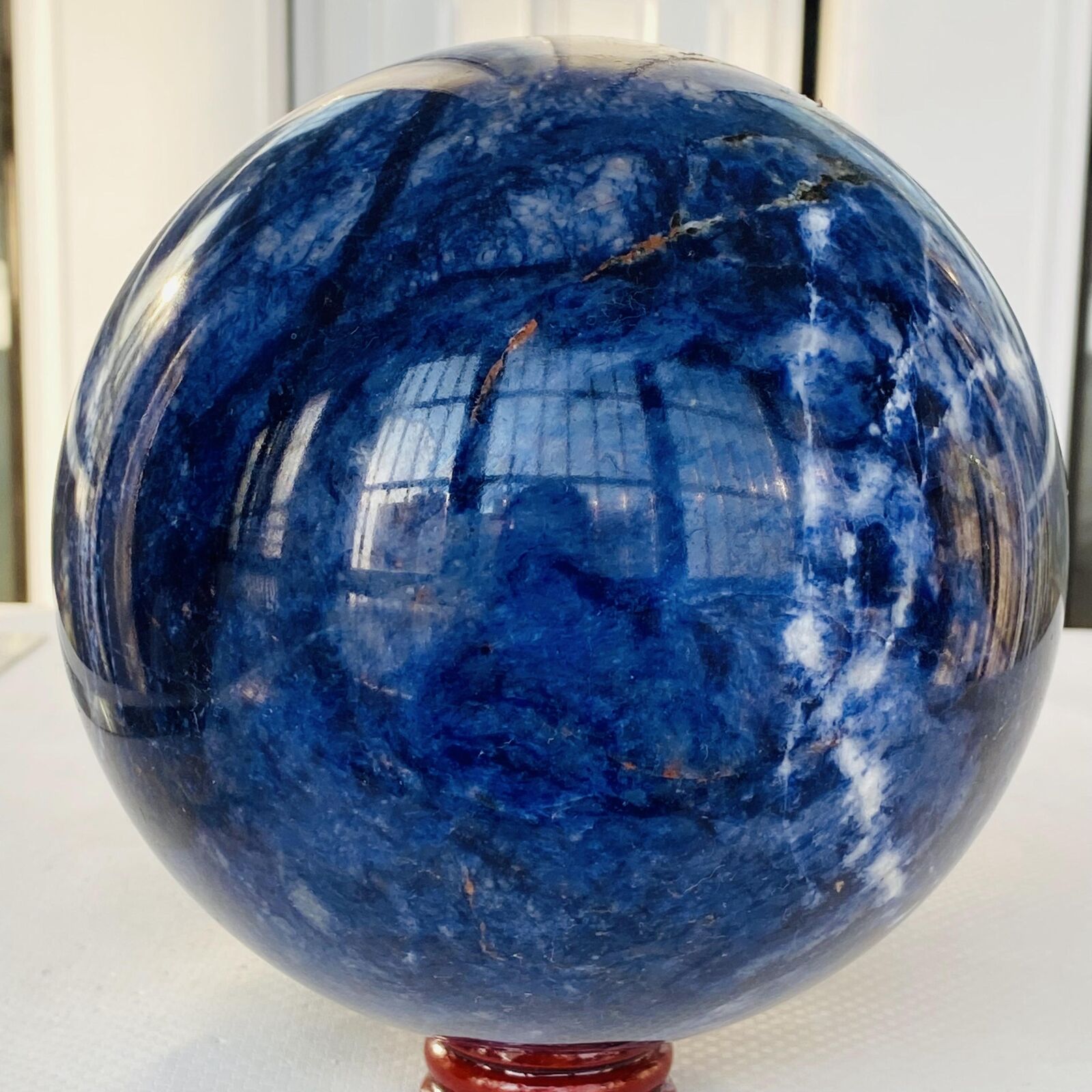 2980g Blue Sodalite Ball Sphere Healing Crystal Natural Gemstone Quartz Stone